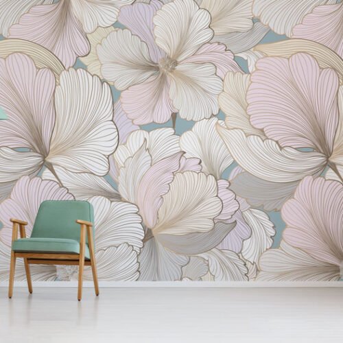 Fleurs Pastel Fleurs Nature Papiers Peints Sublimewall